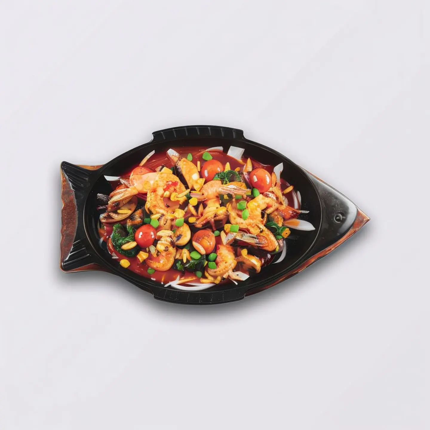 تبنياكي ربيان بالطماطم الحارة