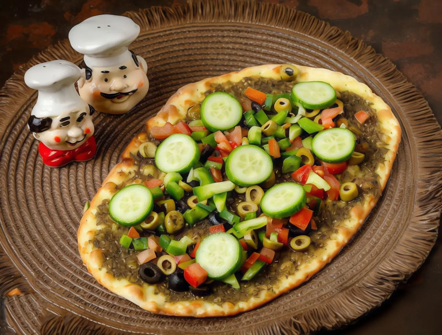 زعتر مشروح مع خضار