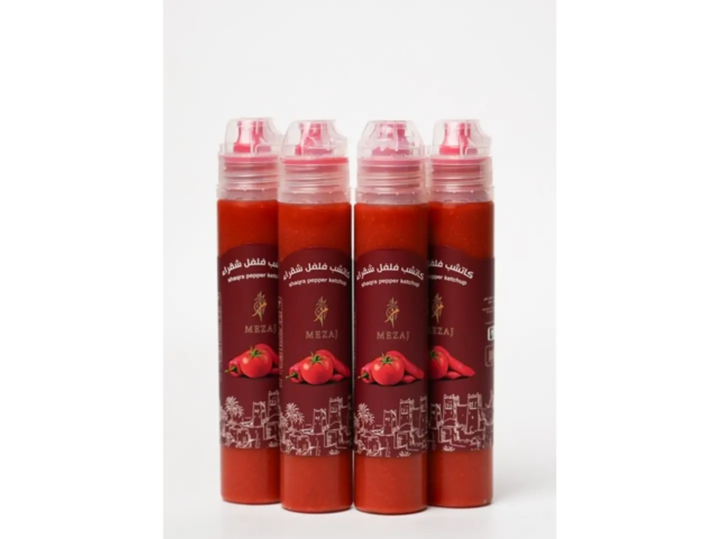 Pack Of 4 Blonde Pepper Ketchup Bottles 100 G