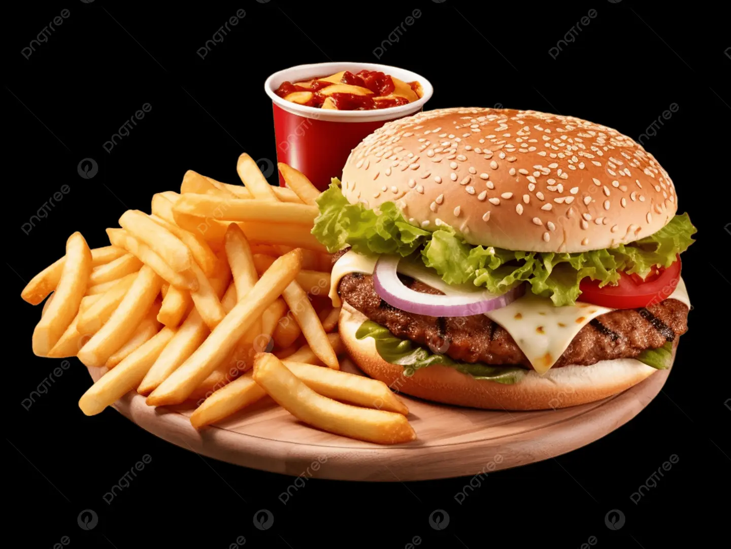 Chicken Burger Meal With Juice