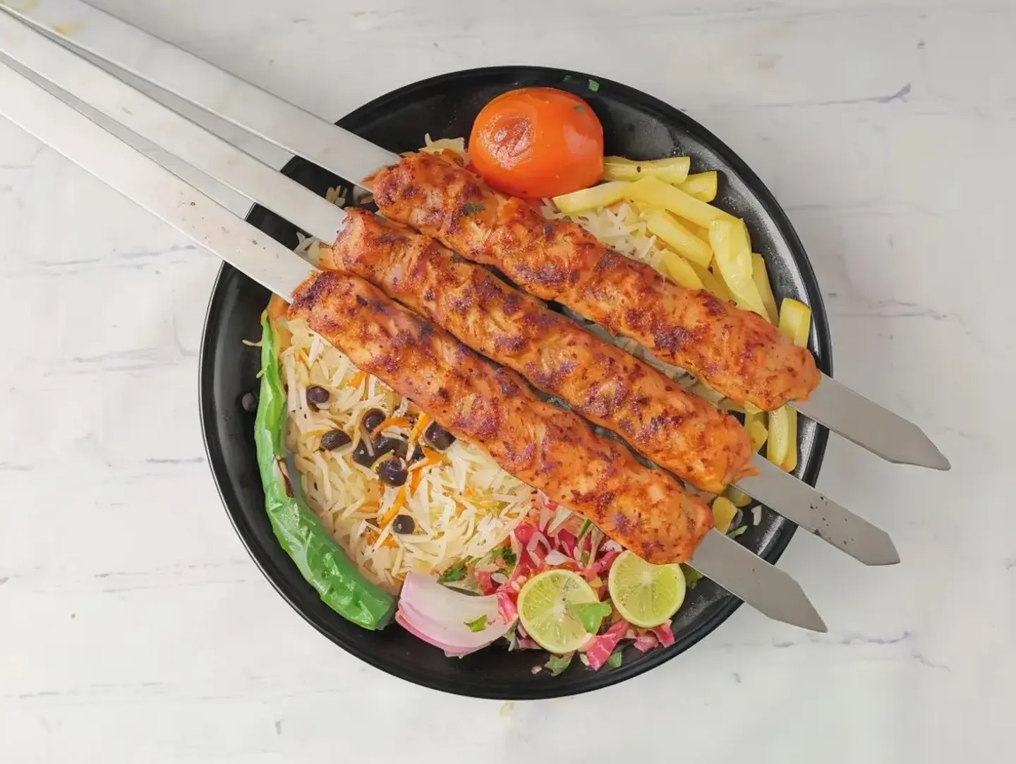 نفر كباب دجاج مع رز