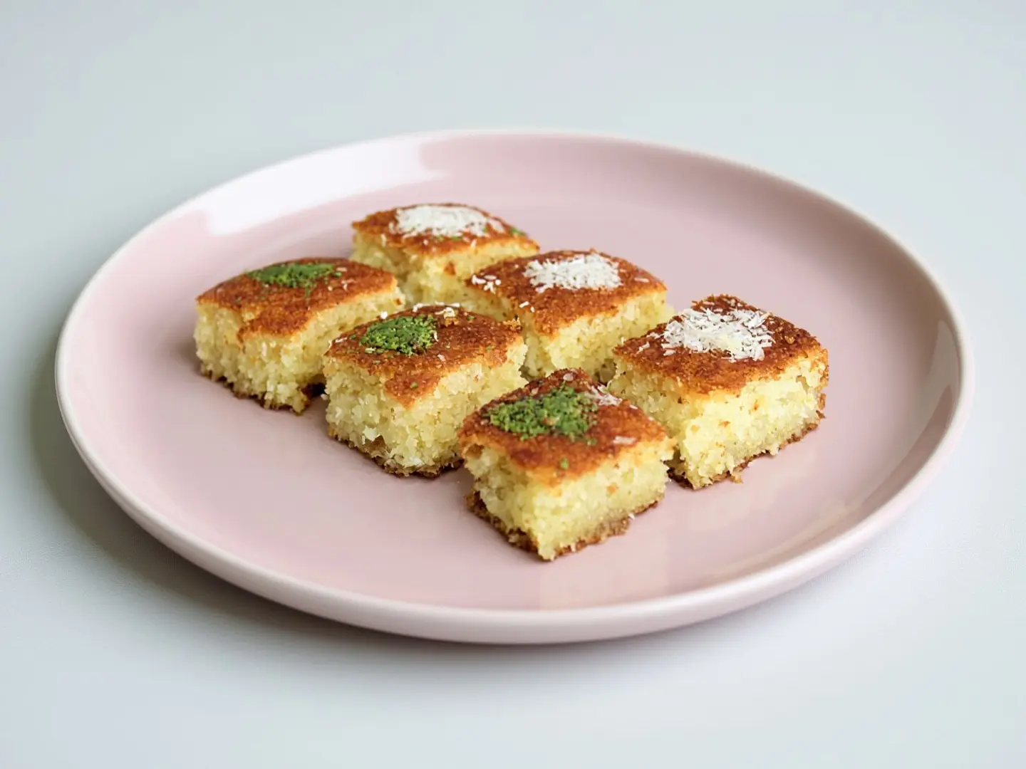Egyptian Basbousa With Coconut