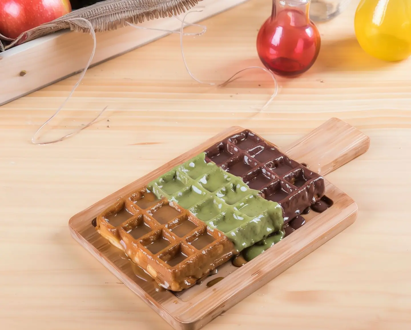 وافل بستاشيو مع لوتس