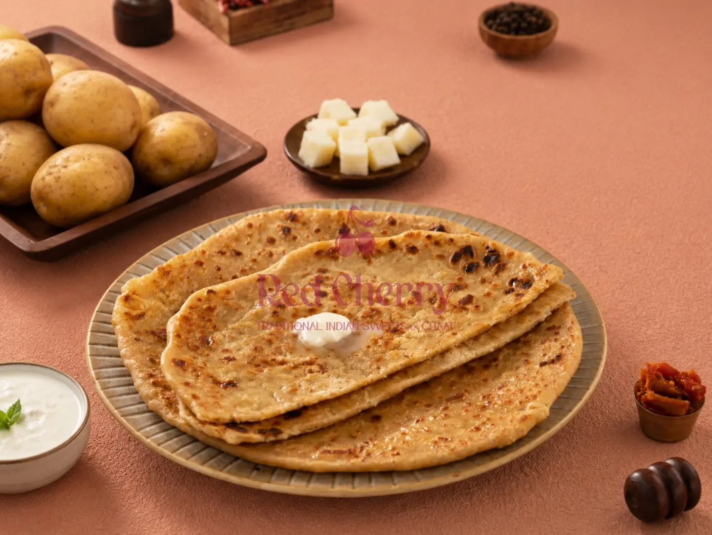 براثا بطاطس مع لبن (قطعة واحدة)
