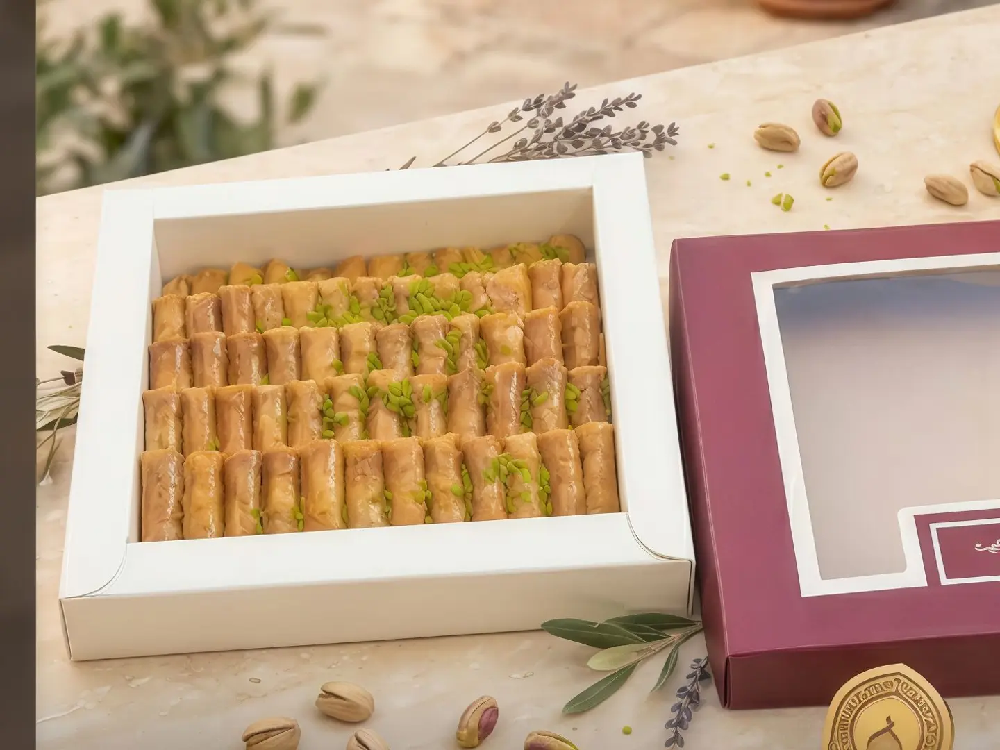 علبة اصابع بقلاوة بالكاجو