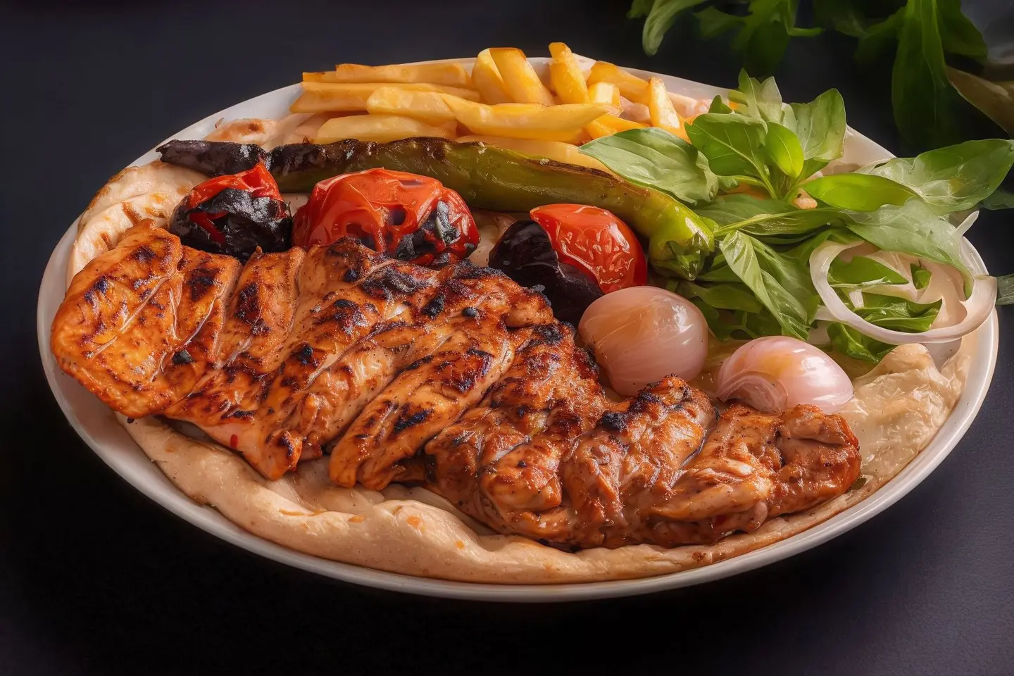 Boneless Grilled Chicken With Fries