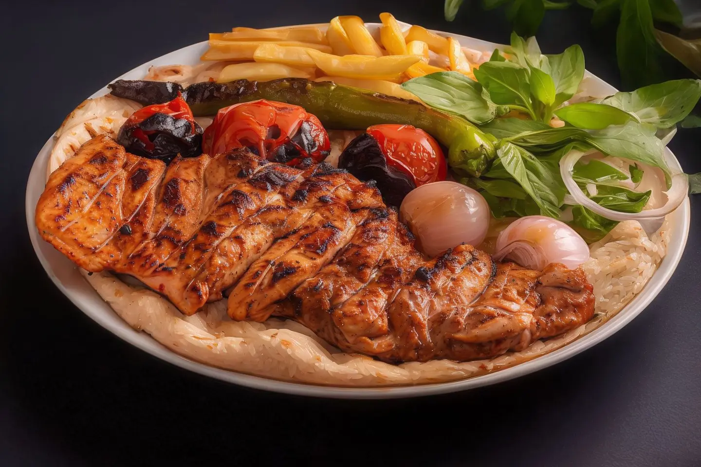 Boneless Grilled Chicken With Rice