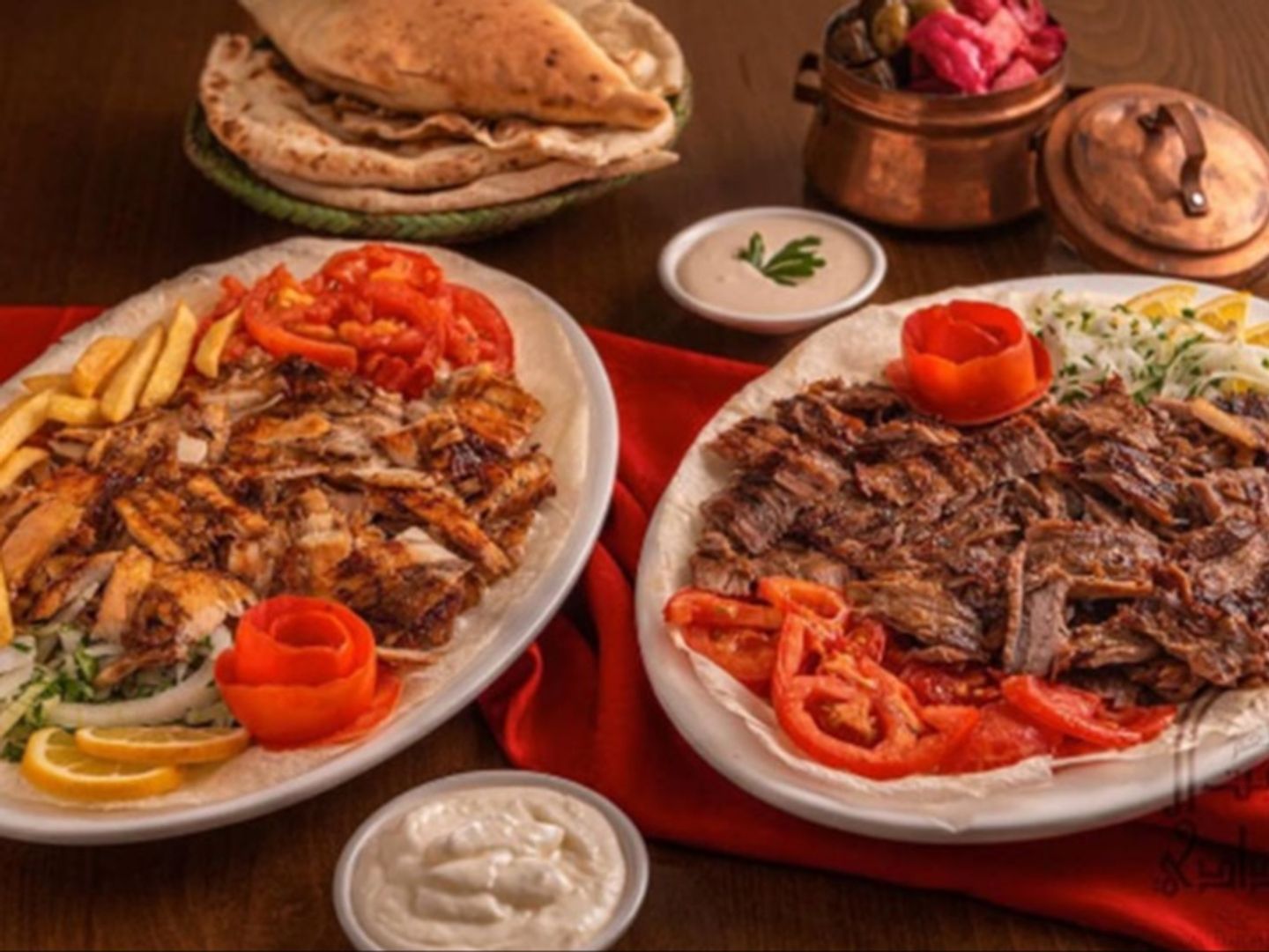 شاورما دجاج صحن