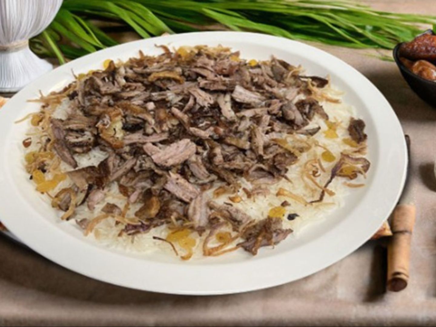 شاورما لحم مع الأرز والمرق