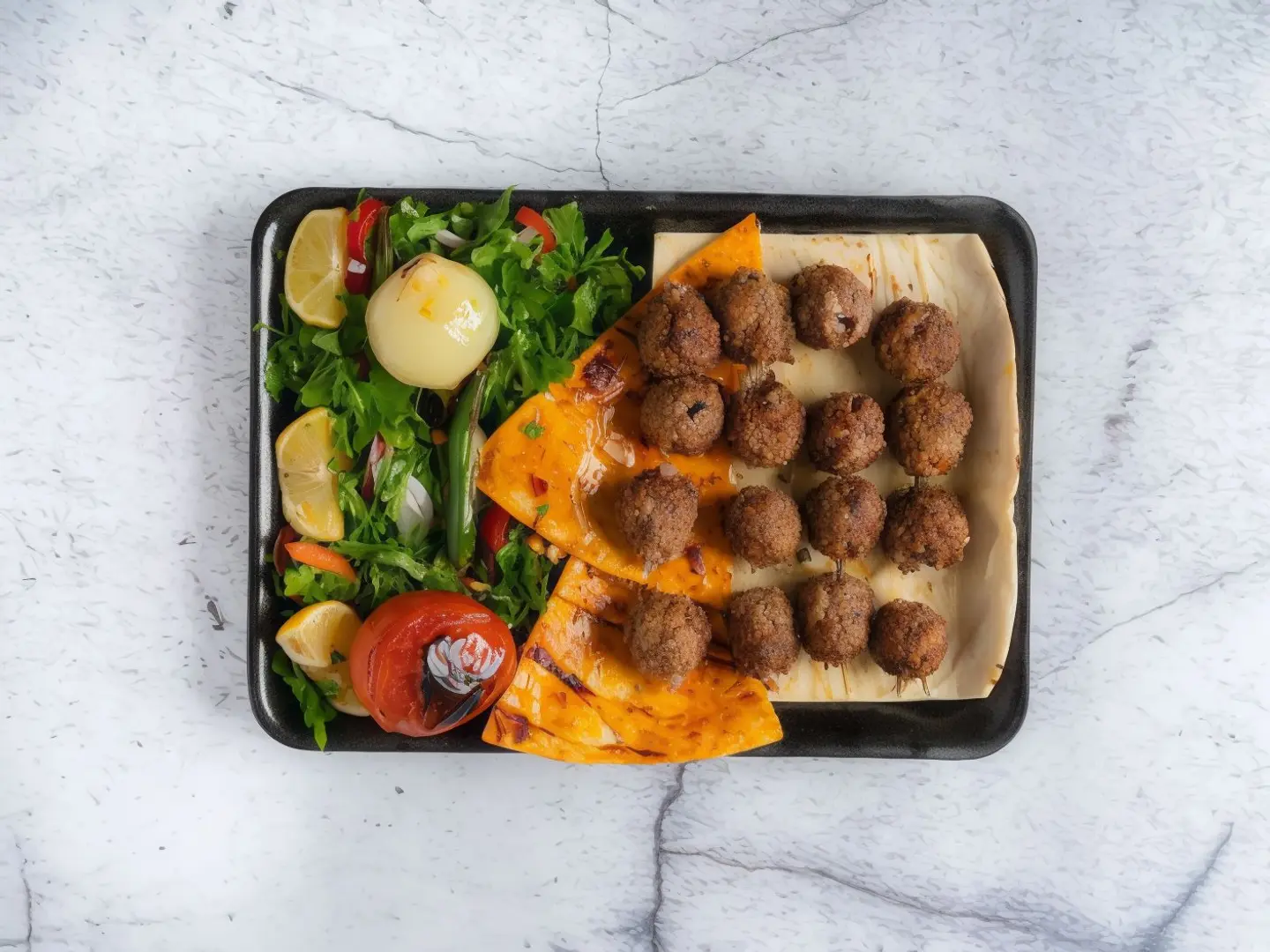 Kebbeh On A Skewer With Pine Nuts