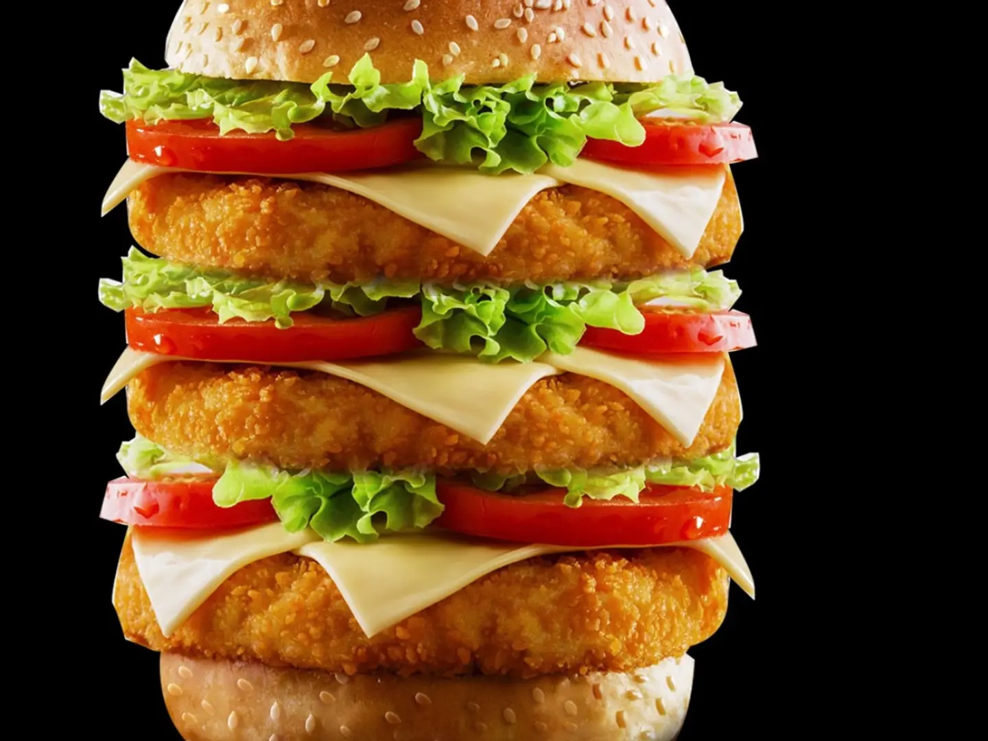 Triple Fish Burger - Meal