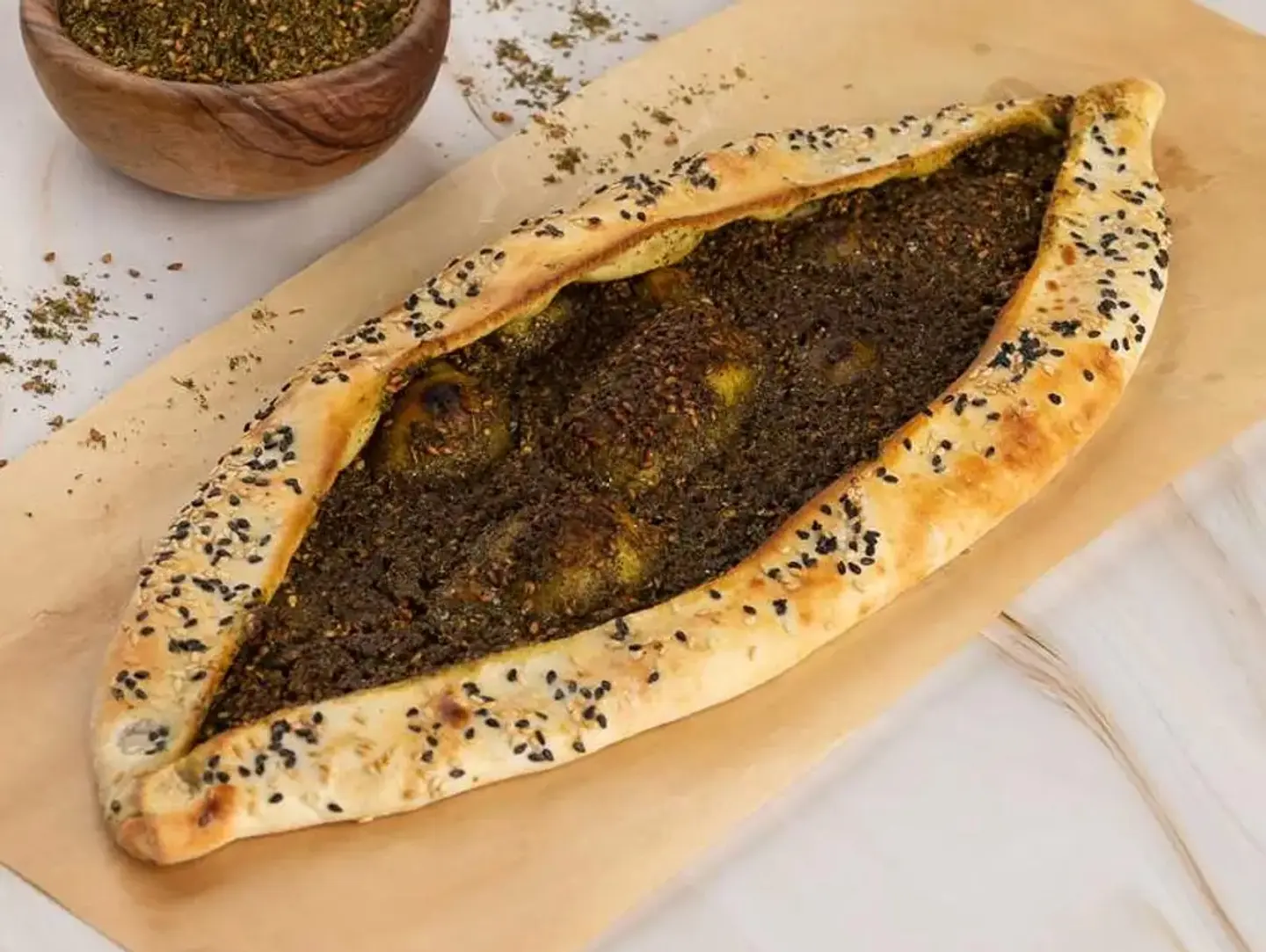 Zaatar Pie With Olives