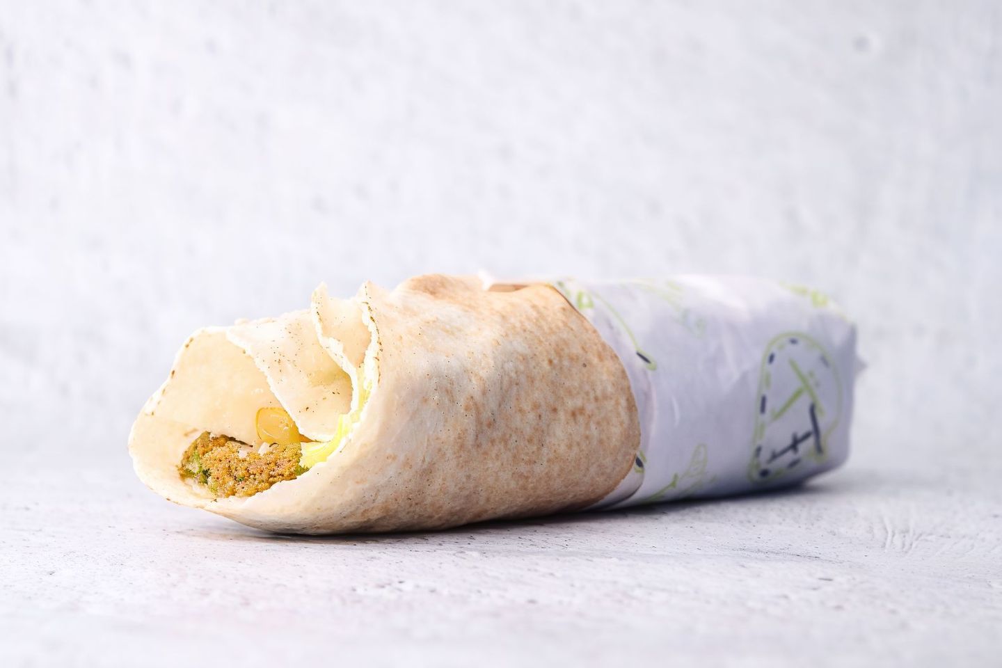 Falafel Top Sandwich With Eggs