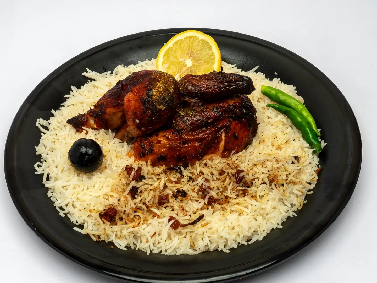 نصف دجاج شوايه مع الارز