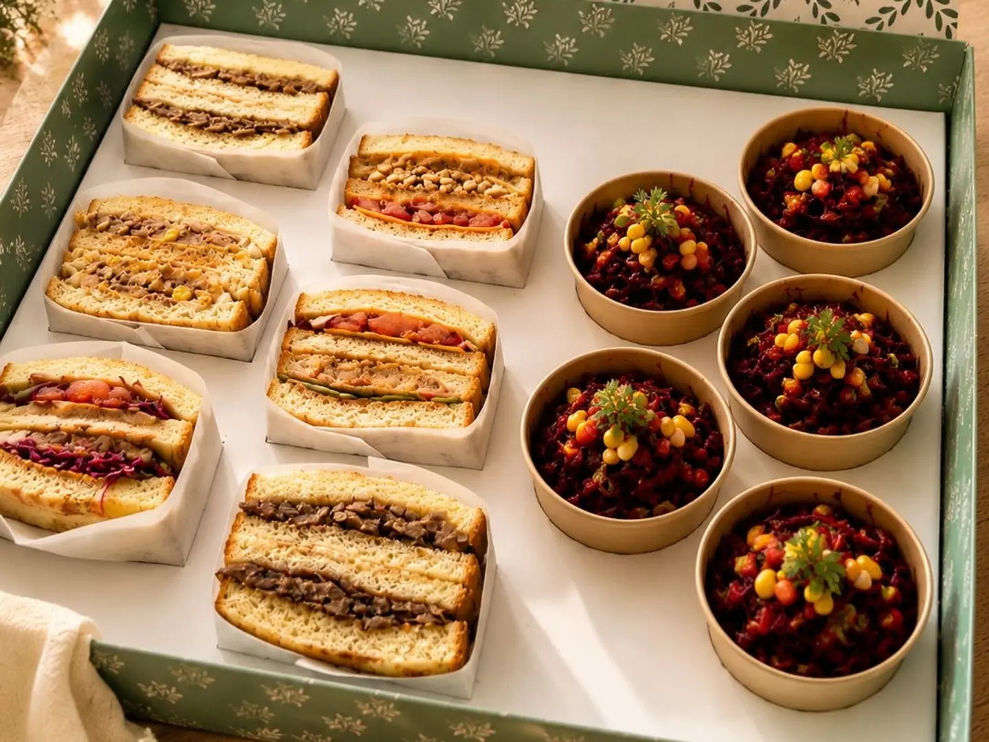 Brioche Sandwich And Salad Box