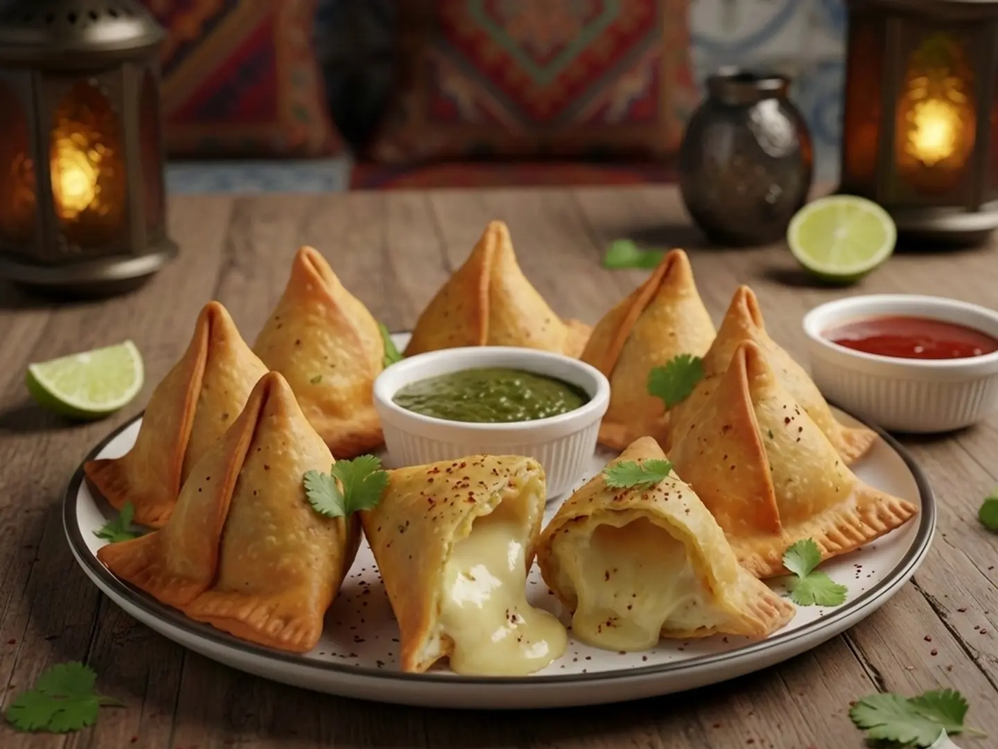 ربع كيلو سمبوسة بالجبن السائل