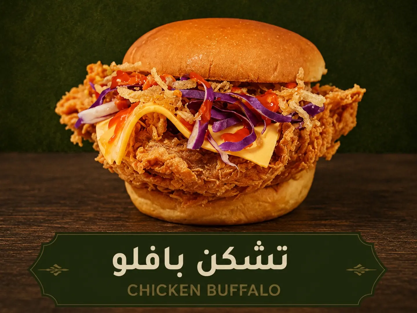 تشكن بافلو برجر