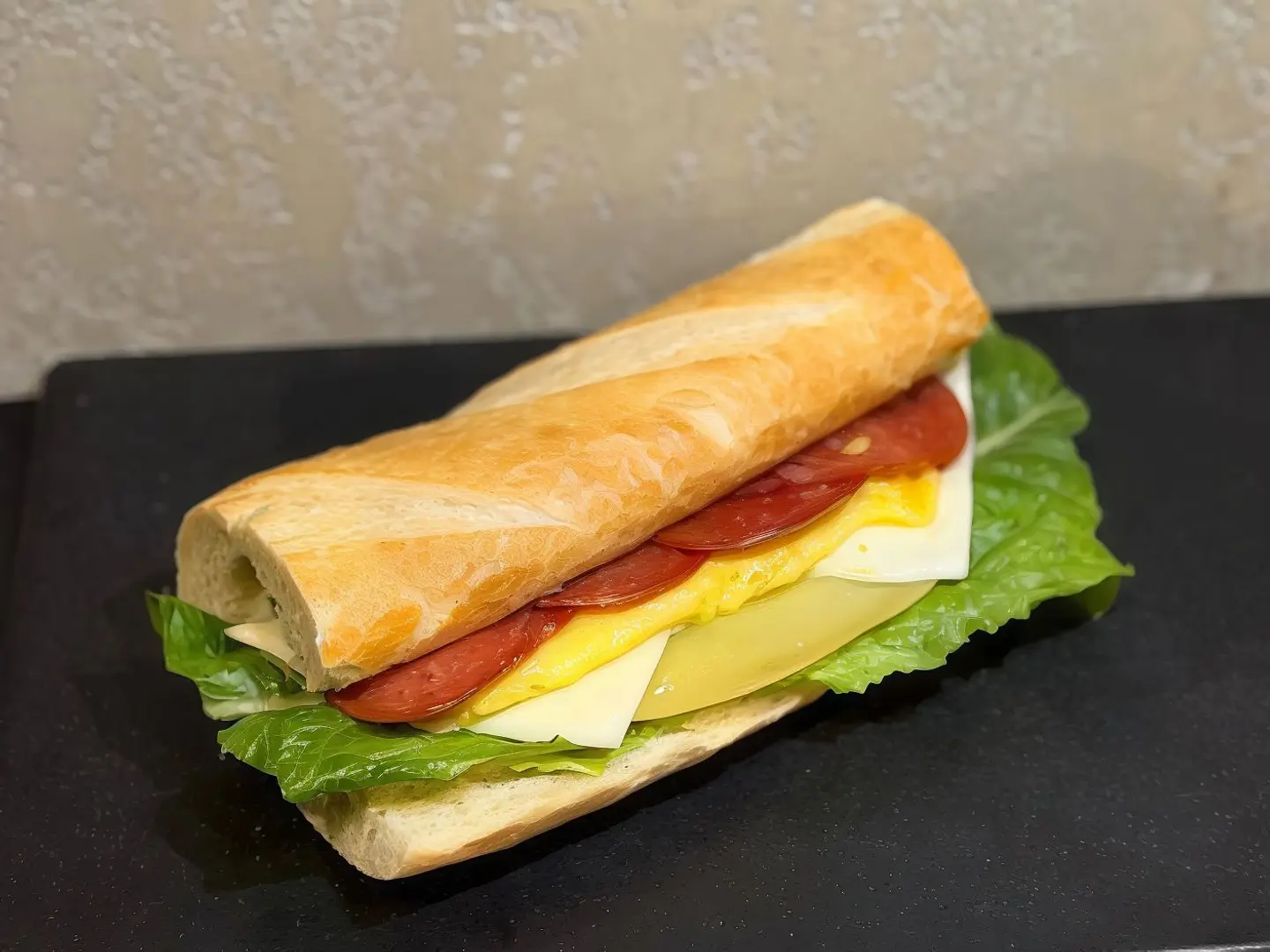 ساندويش البيض بالسلامي