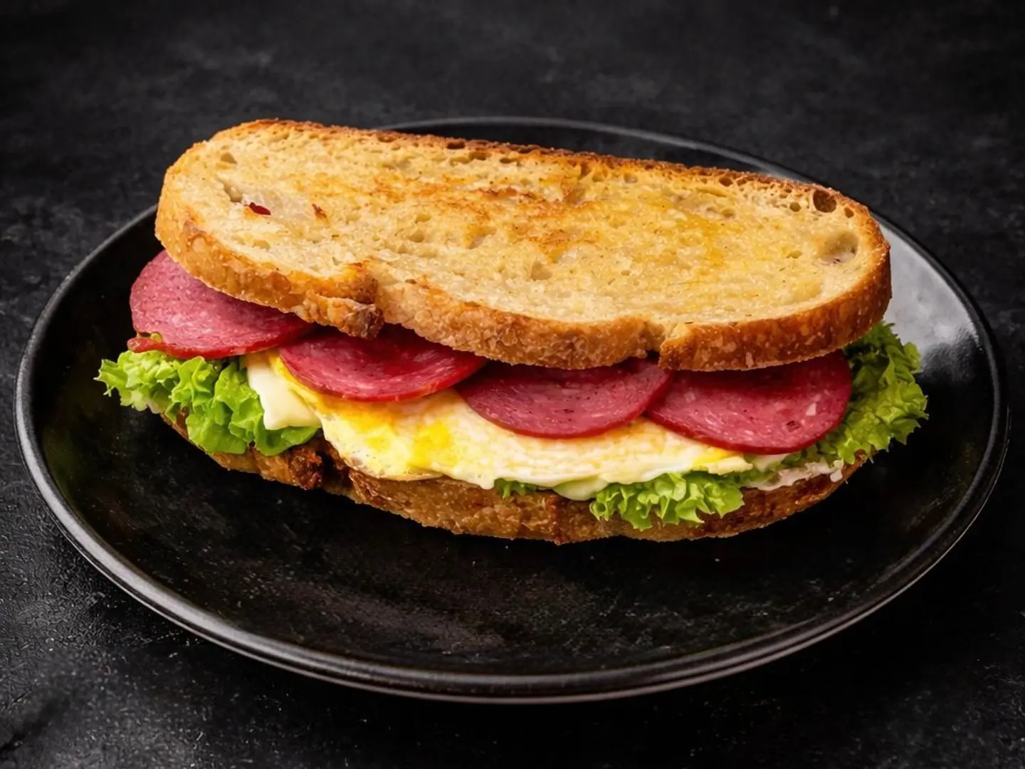 ساندويش البيض بالسلامي