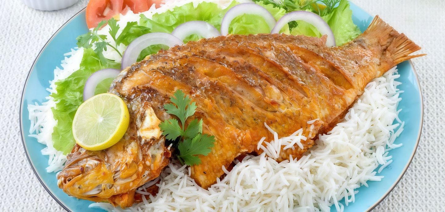 سمك شعري مقلي