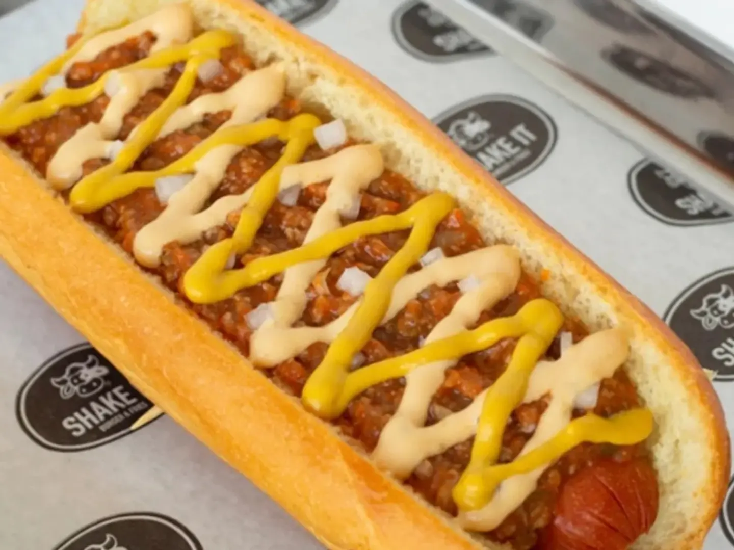 Chili Mexican Hotdog Sandwich