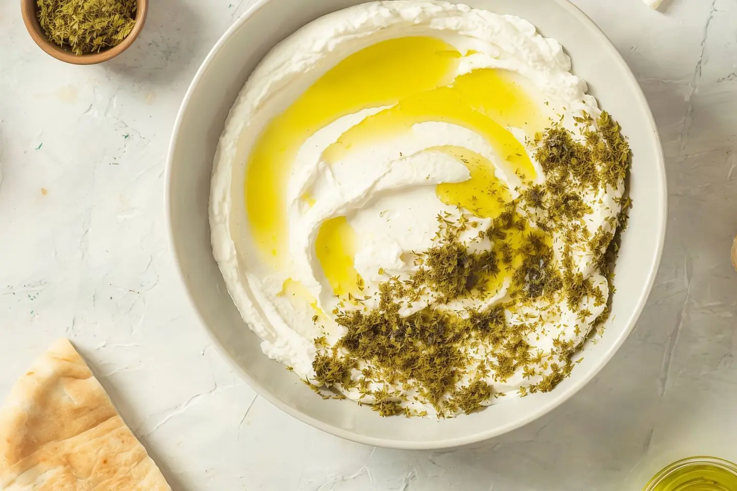 لبنه مع زعتر