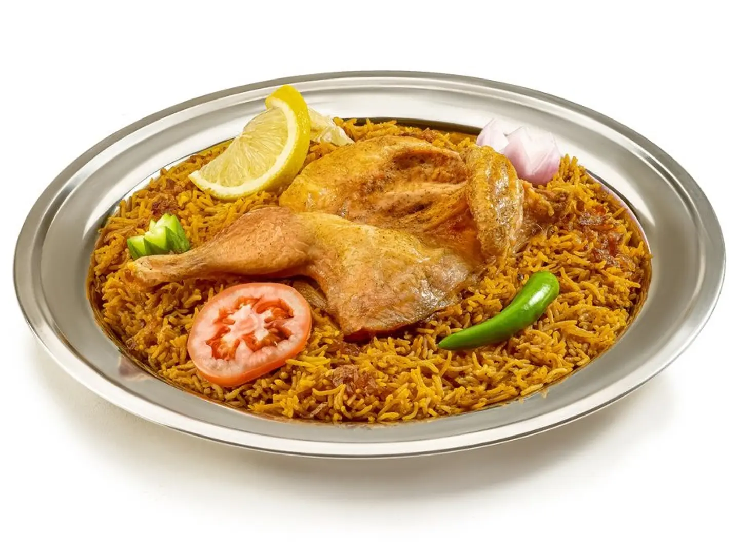 نصف دجاجة كبسة حساوية