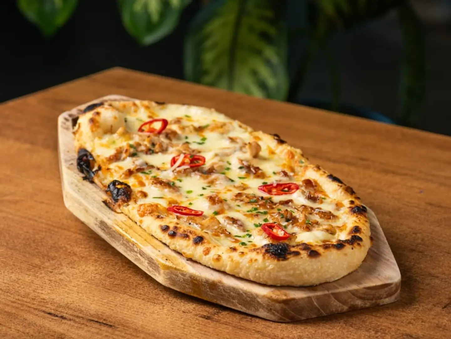Chicken Alfredo Flat Bread