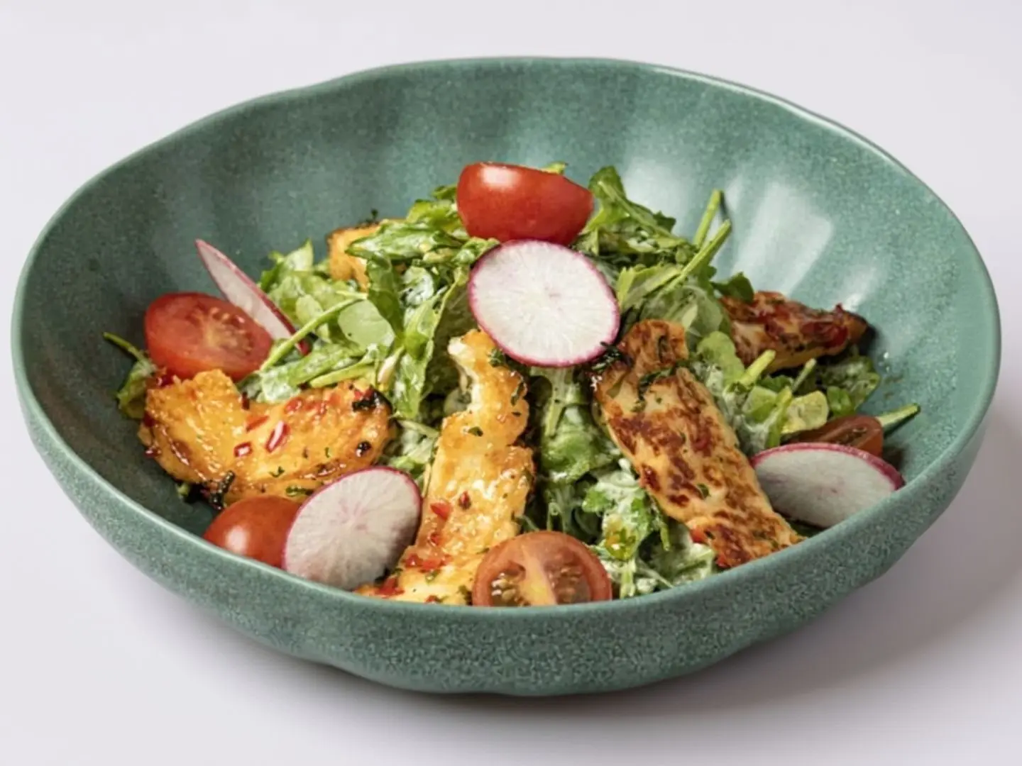 سلطة الحلوم المشوي مع البيستو