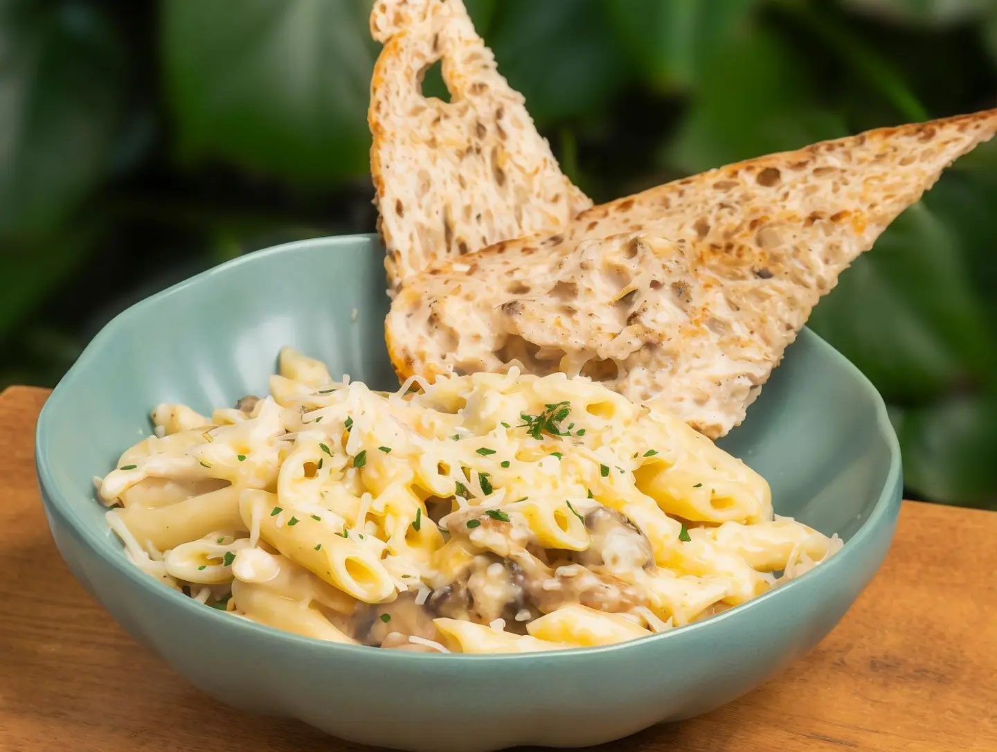 Grilled Chicken And Alfredo Pasta