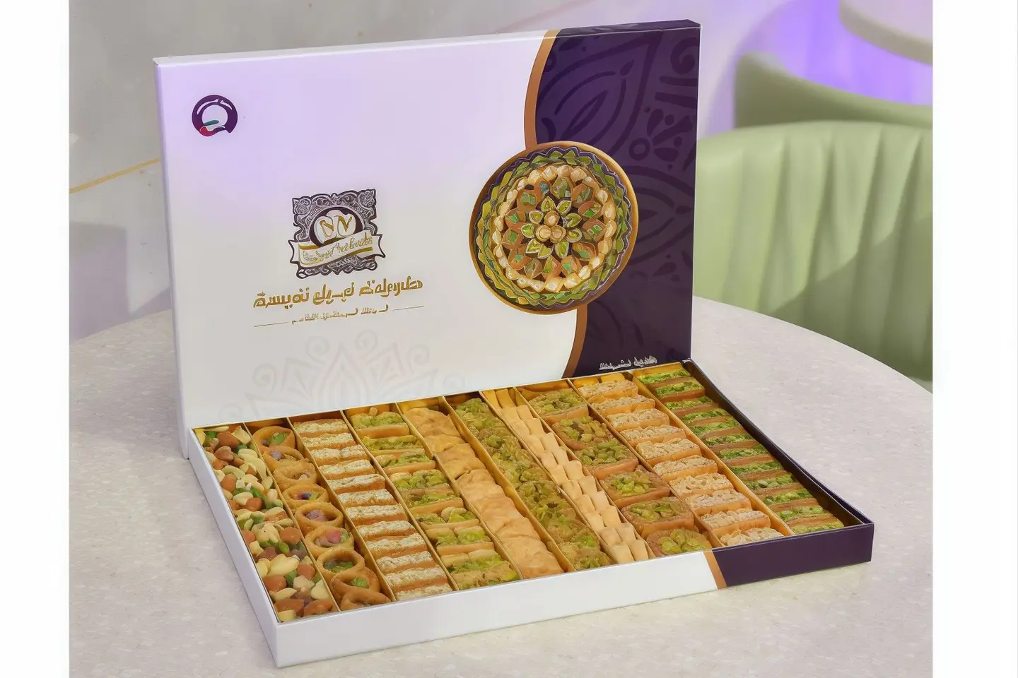 علبة بقلاوة مشكلة ١ كيلو