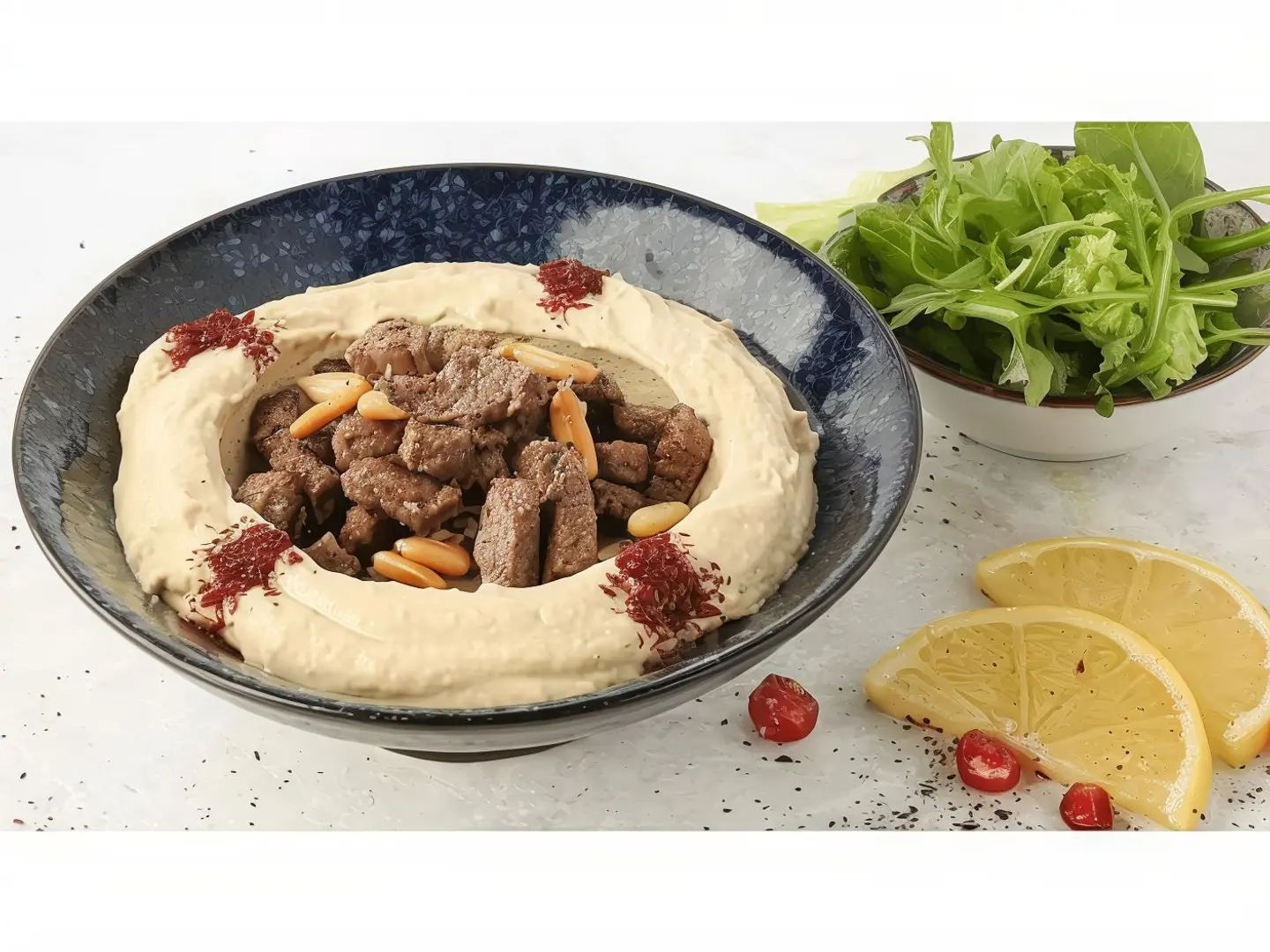 Meat With Hummus