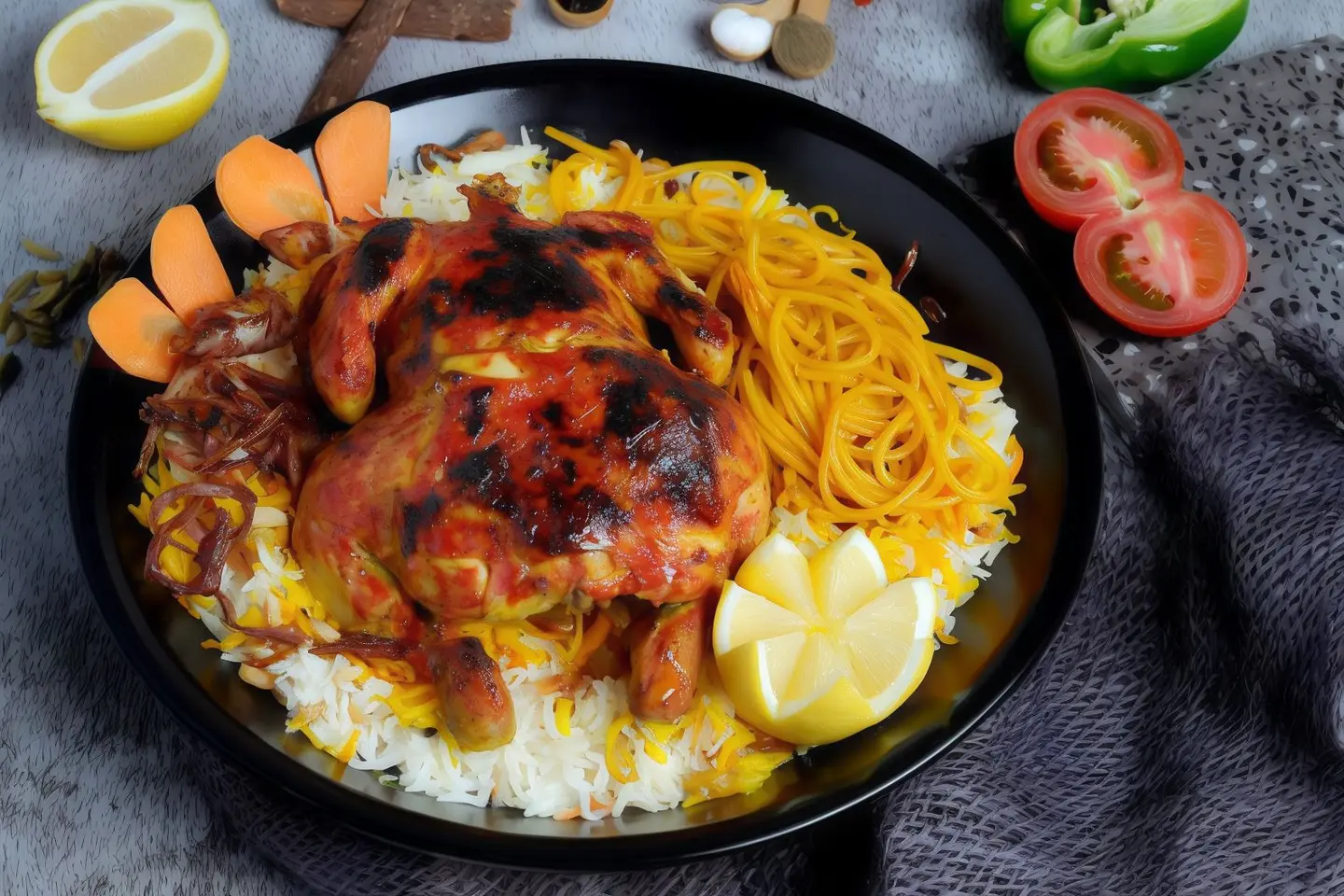 قوزي دجاج ( دجاجة كاملة )
