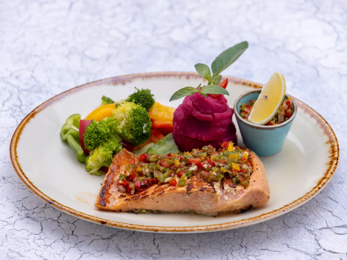 سالمون مشوي