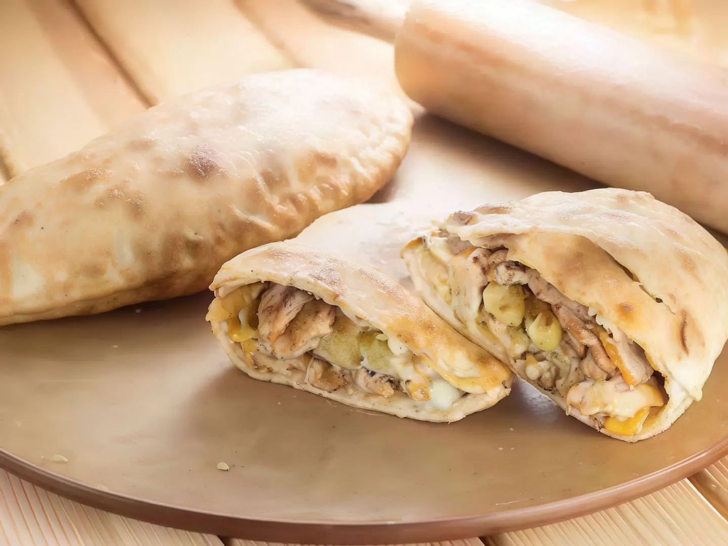 Chicken Shawarma With Cheese Pies