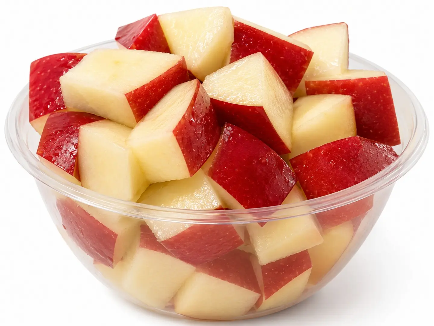 Fresh Red Apple Pieces Dish