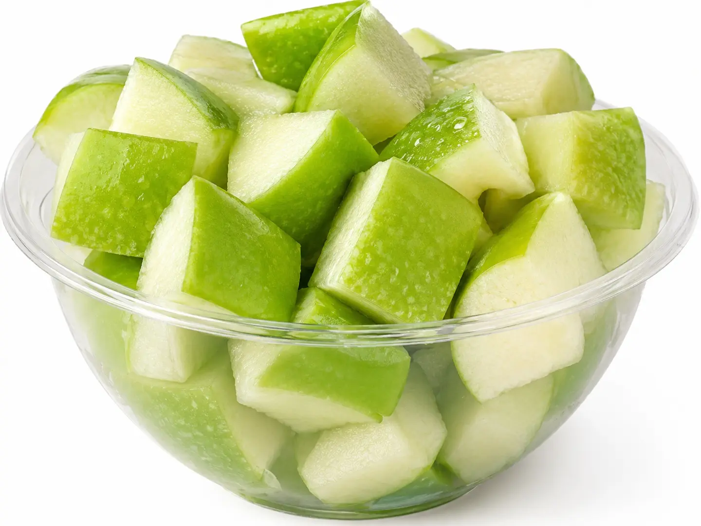 Fresh Green Apple Pieces Dish