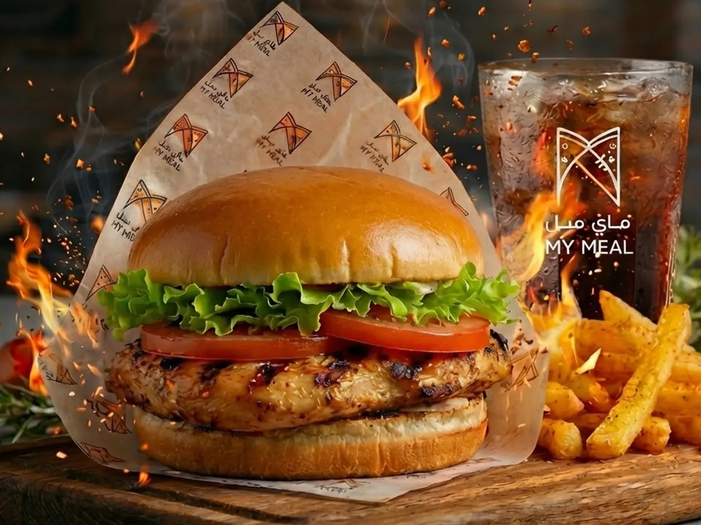 Grilled Chicken Burger Meal