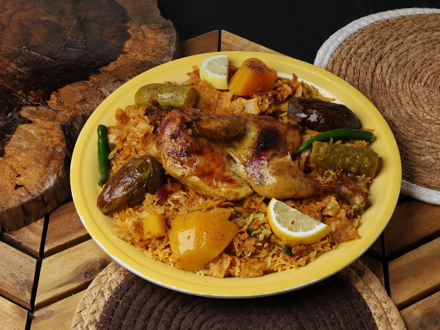 كبسة لبدة دجاج - ربع دجاجة