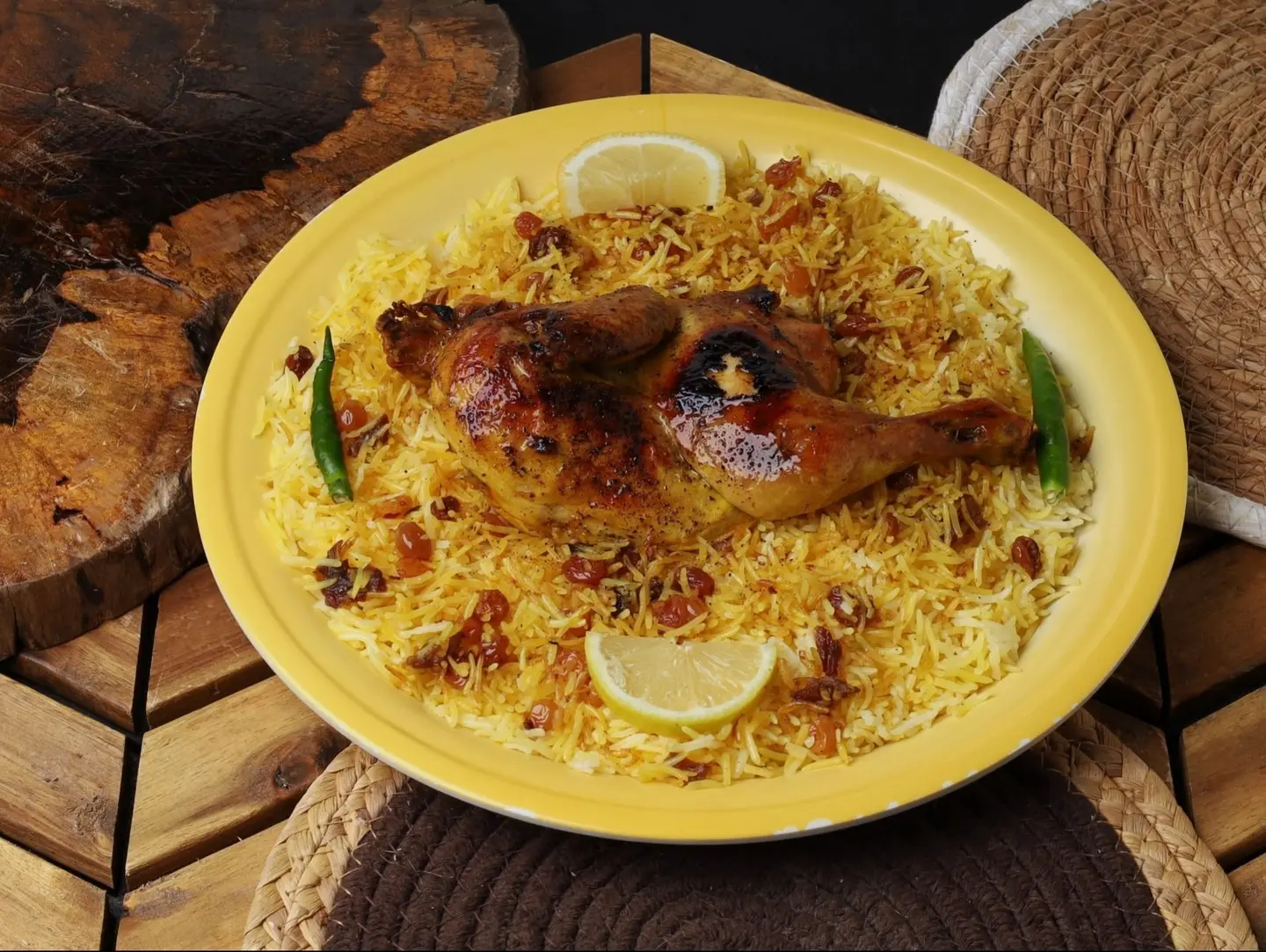 كبسة دجاج حايلية - ربع دجاجة