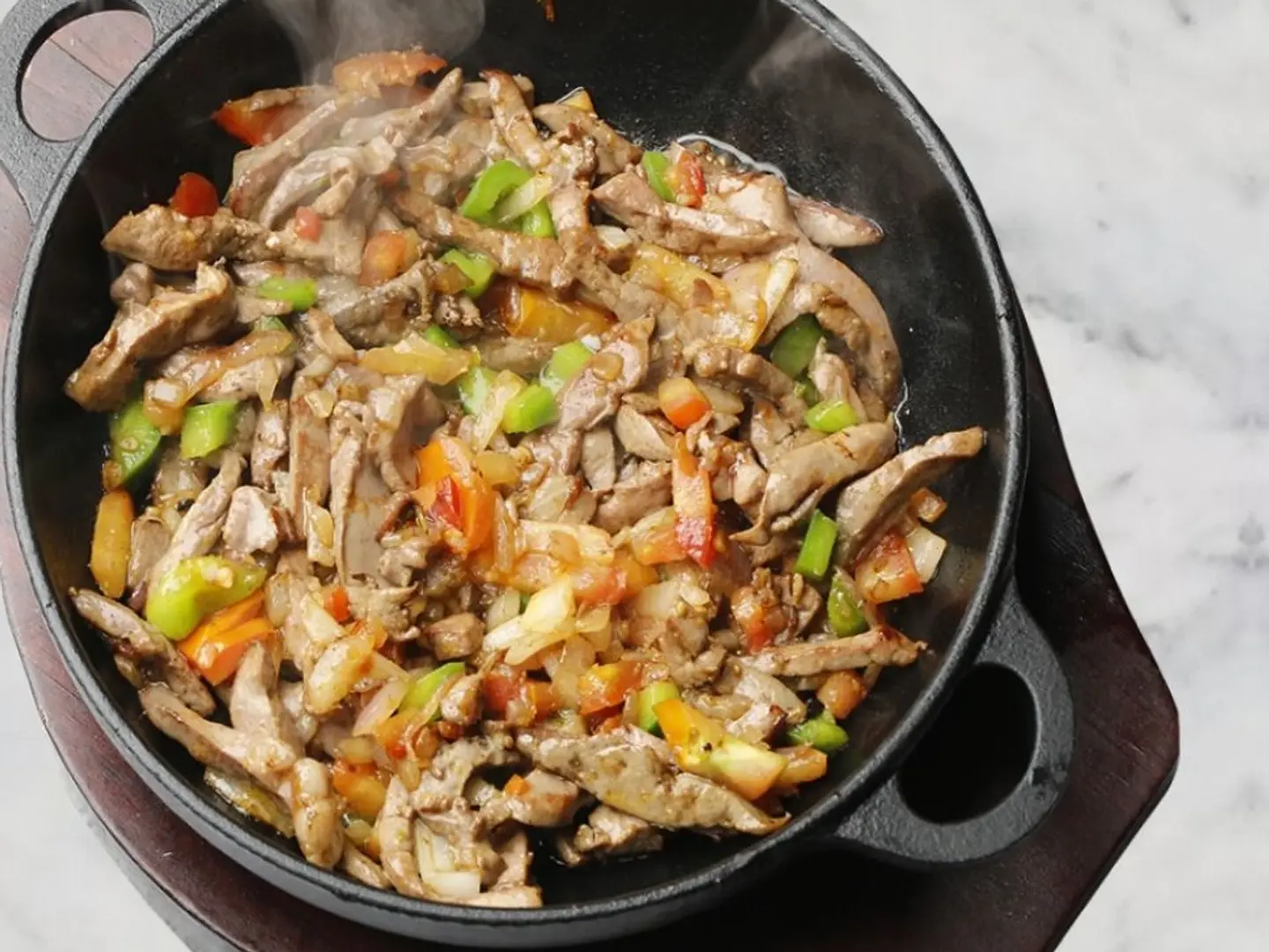 Fresh Liver With Liquid Cheese