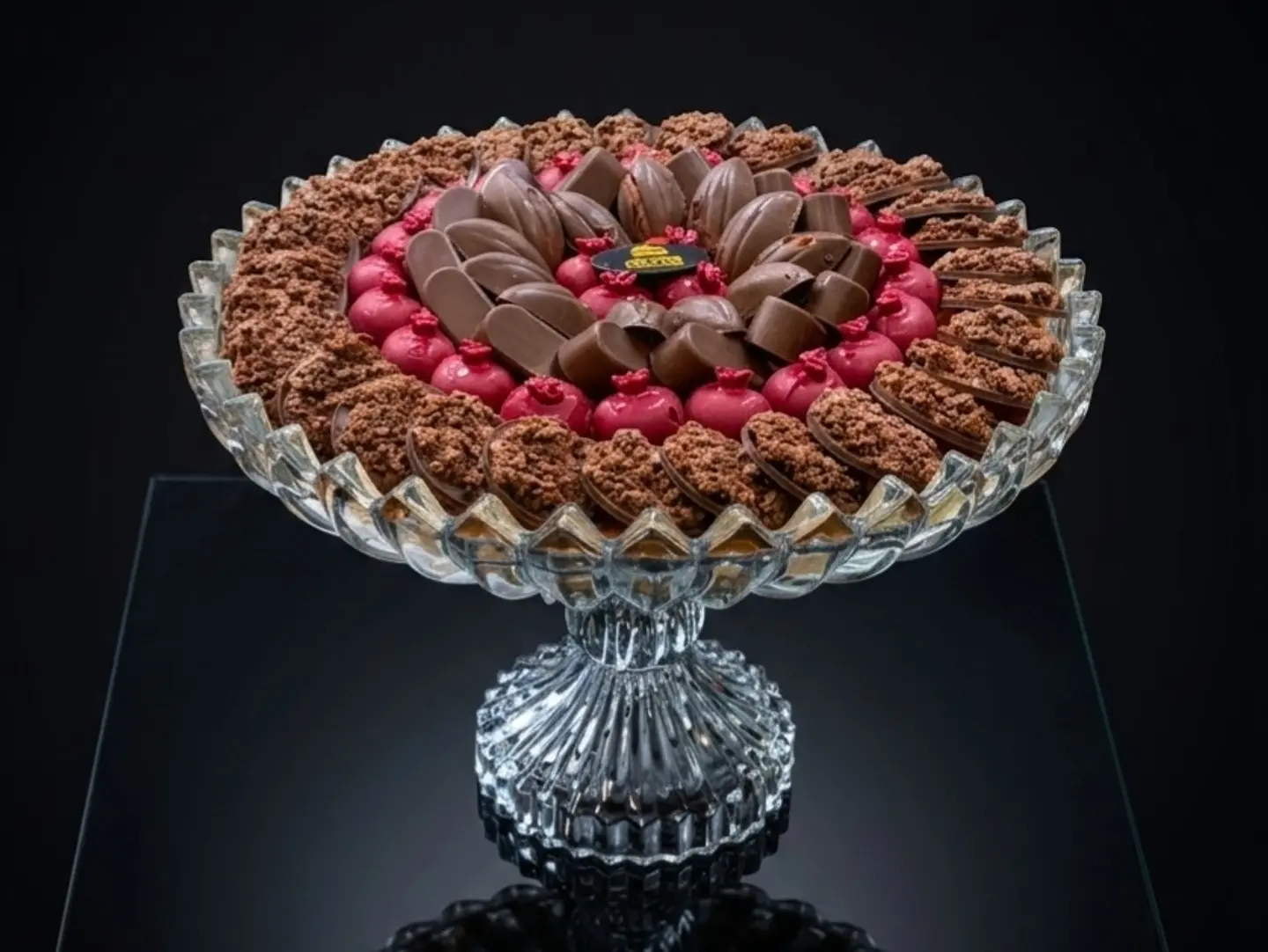 صينية زجاج لمسة حلى