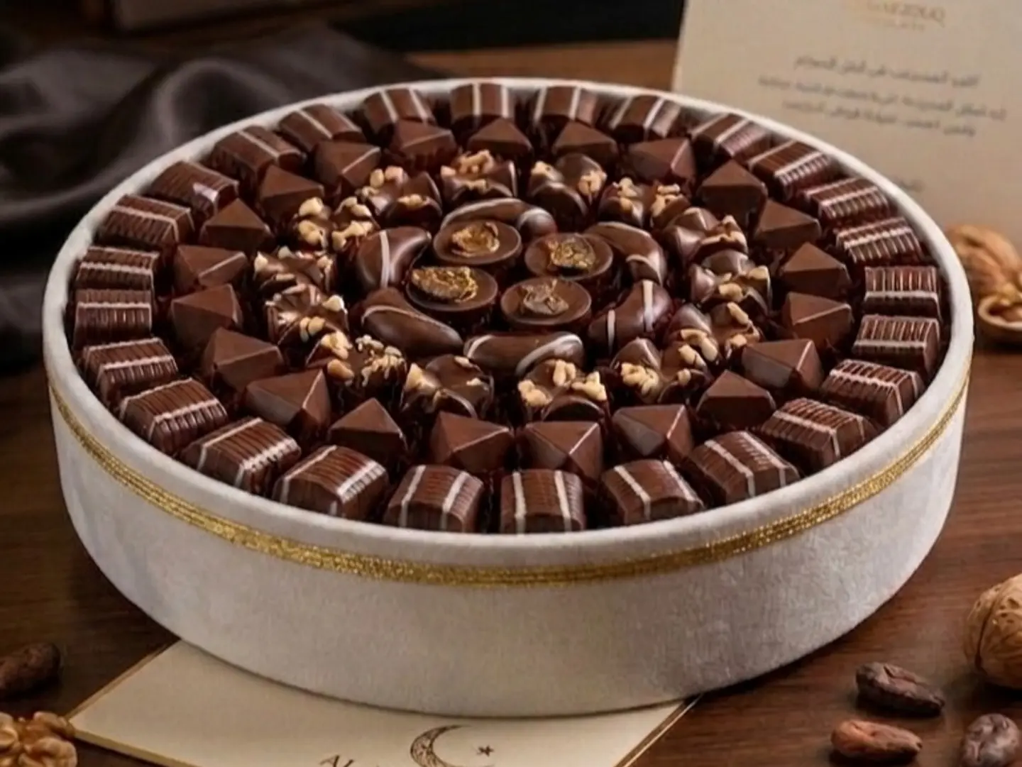 صينية مخمل دولتشي ابيض 1