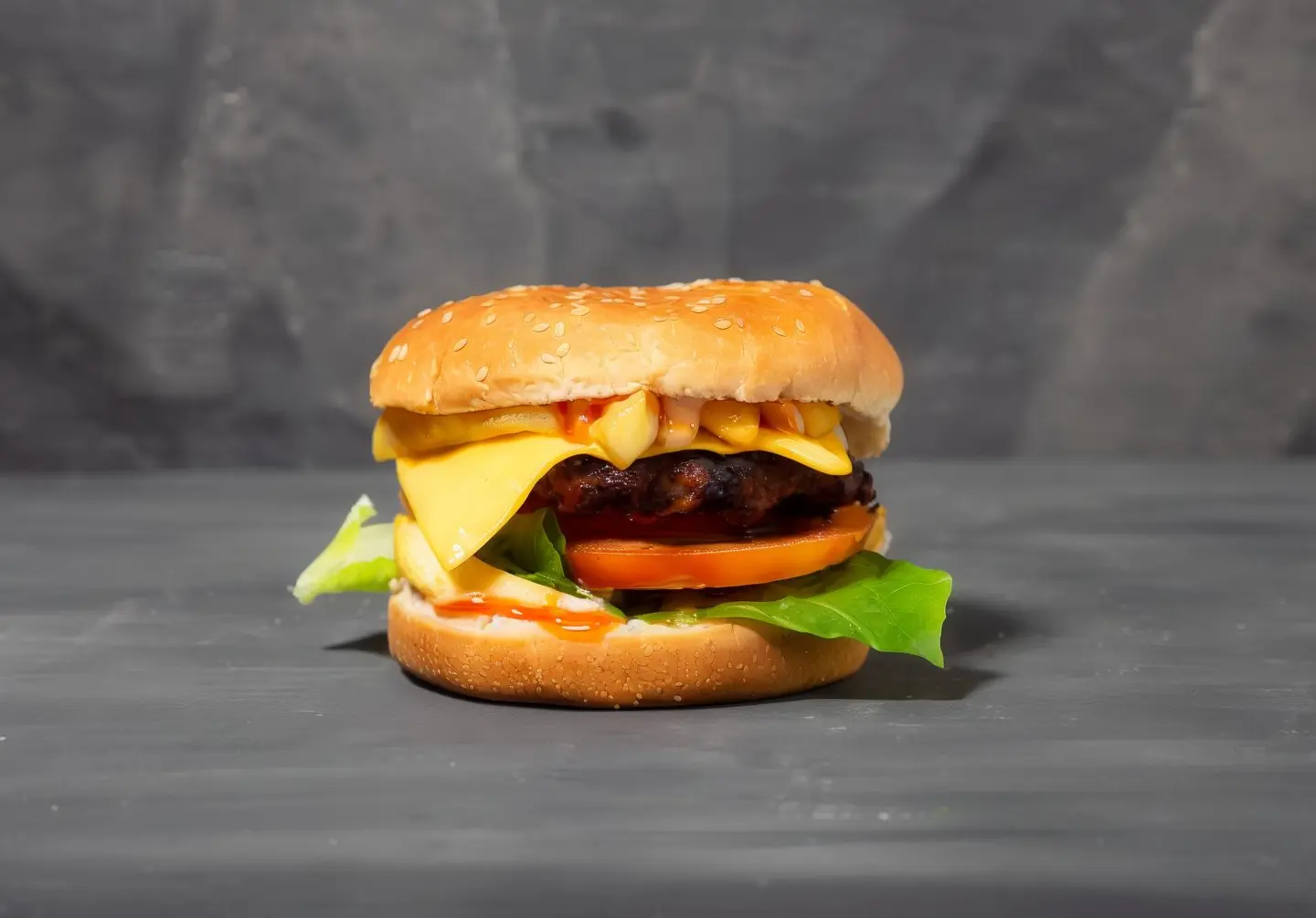 برجر دجاج  على الفحم