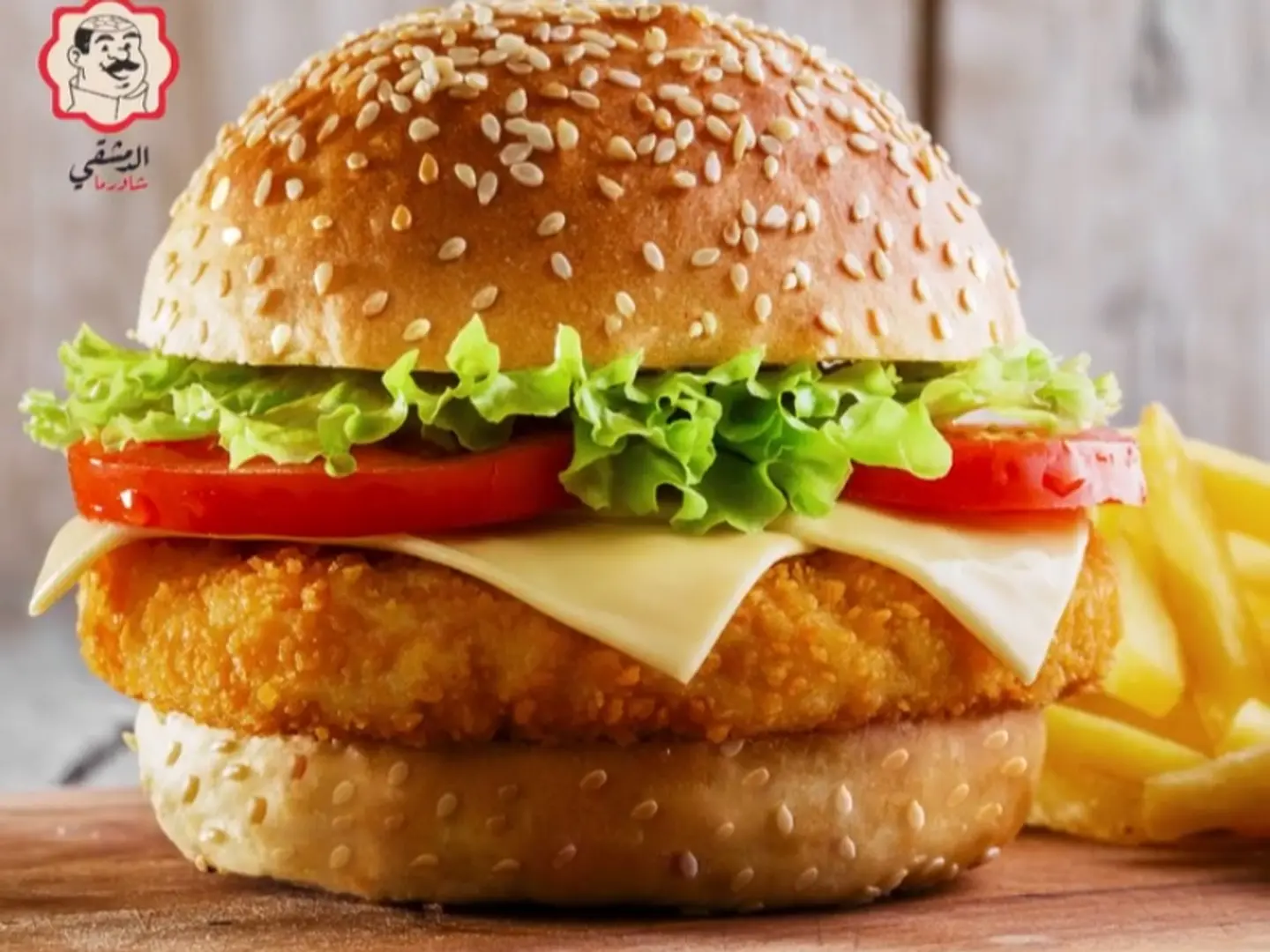 Chicken Burger With Fries