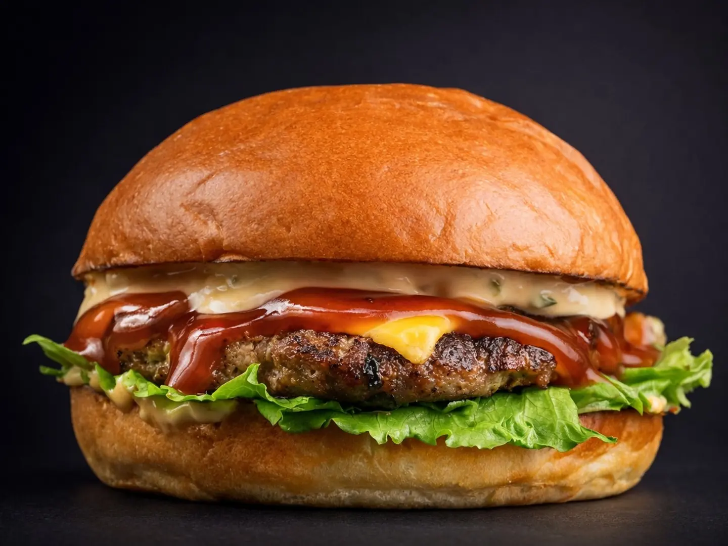 وجبة برجر لحم مع بطاطس مقلية