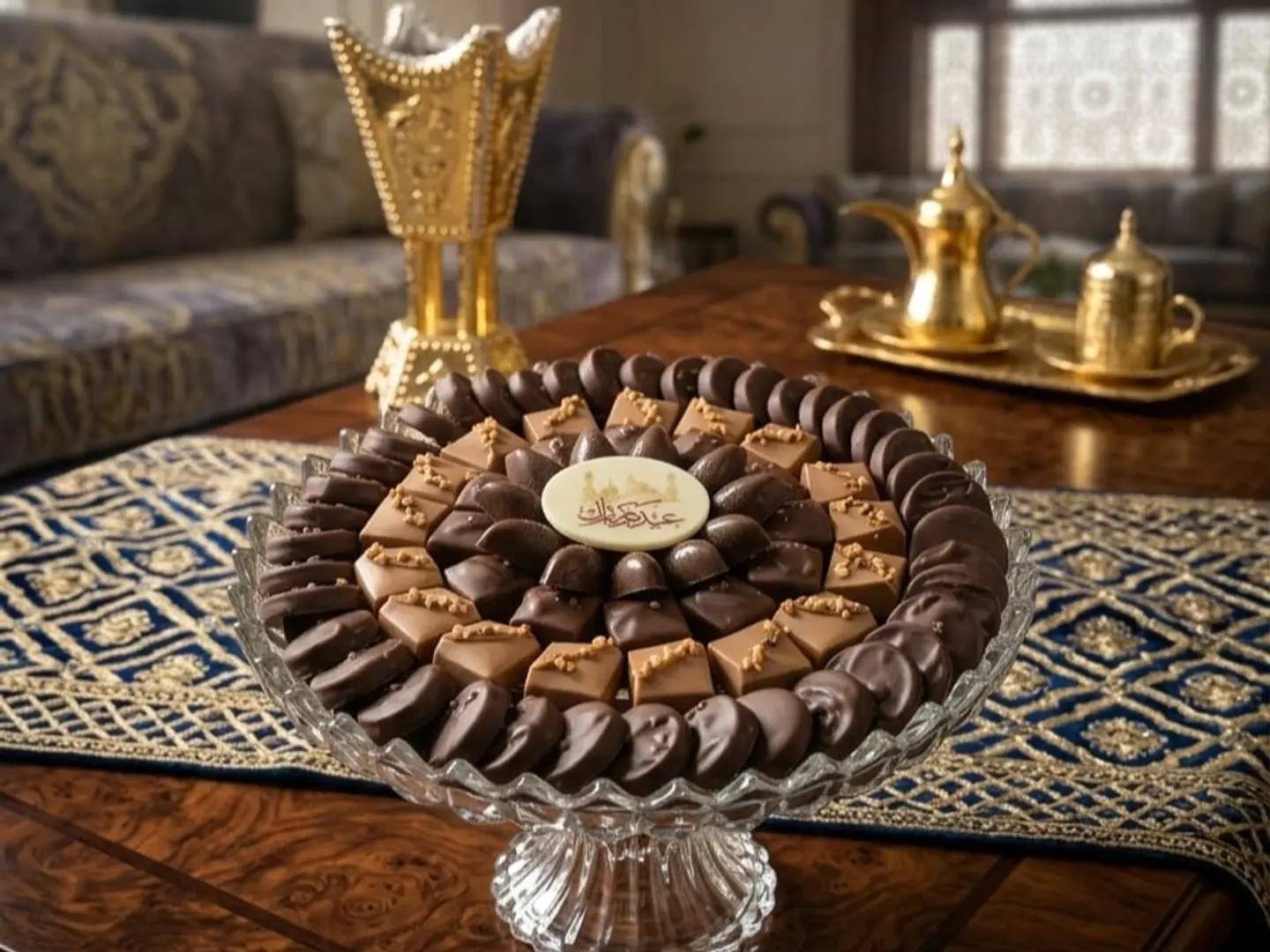 صينية شوكلاته مكشوف بقاعده