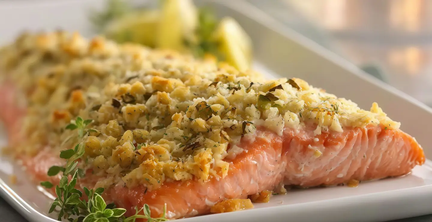 Salmon With Herbs And Cheese
