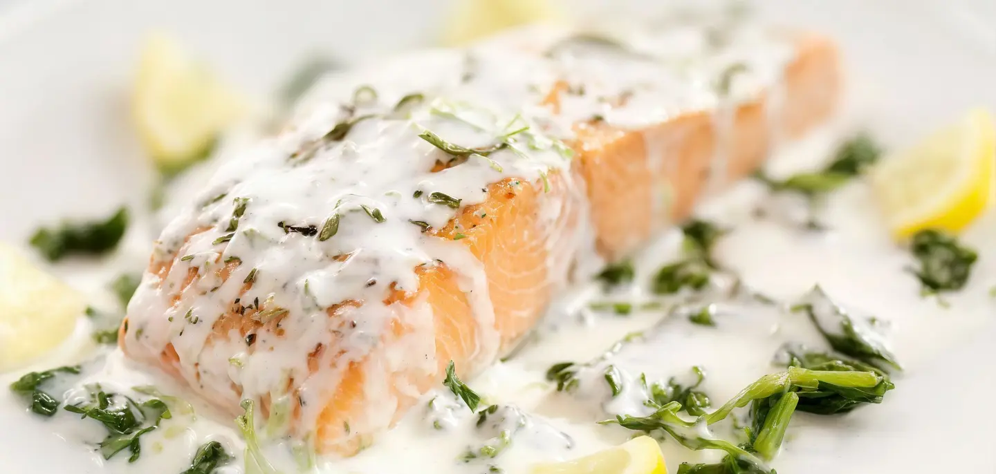 Salmon With Cream Sauce