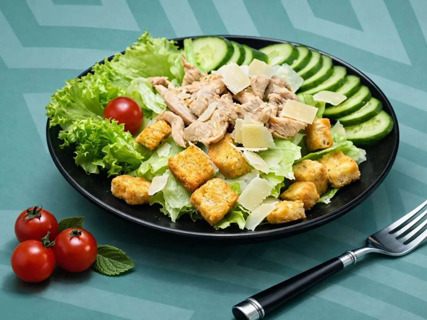 Caesar Salad With Shawarma